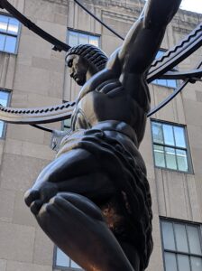 photograph of Atlas holding the world at Rockefeller Center in New York City